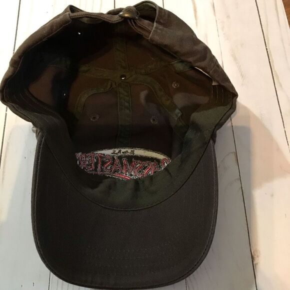 Bassmaster B.A.S.S. Fishing brown men’s hat cap adjustable preowned one size - Picture 3 of 5